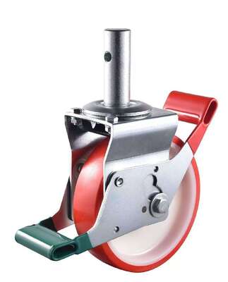 Modern Style Heavy Duty Durable PU Castor 6 Inch Scaffolding Caster Wheels in Building and Construction Projects