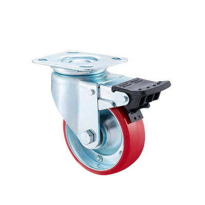 4 / 5 / 6 / 8 Inch Heavy Duty Industrial Caster Wheels with Brake, High Load Bearing