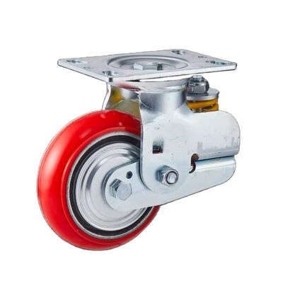 Swivel Industrial Caster 5/6/8 Inch Shock-Absorbing PU Wheel for Easy Maneuvering Trolleys