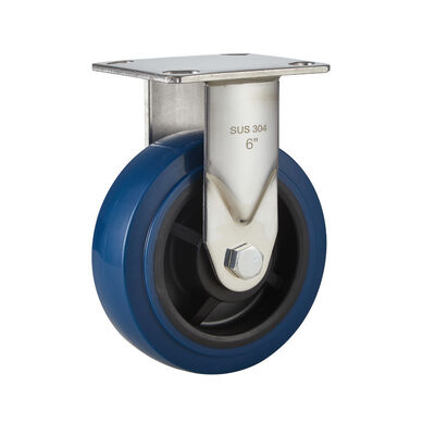 High Quality Fixed PU Casters and Wheels Stainless Steel SUS 304 Heavy Duty 4/5/6/8inch Caster Wheel