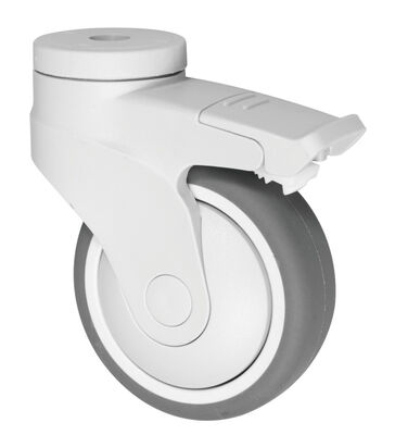 Elastic Thermoplastic Rubber TPR Castors, Plastic Medical Device Caster