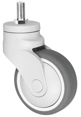 Elastic Thermoplastic Rubber TPR Castors, Plastic Medical Device Caster