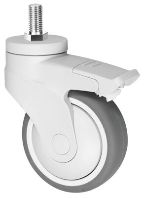Elastic Thermoplastic Rubber TPR Castors, Plastic Medical Device Caster