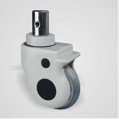 Flat Base Medical Casters Wheels , Twin Caster Wheels With Brakes
