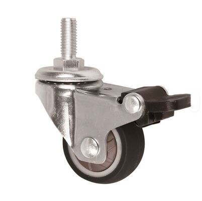 Brown 1/1.5/2/2.5/3 Inch Industrial Style Design Swivel Chrome Plated Iron TPR Roller Parts Chair Hotel Furniture Caster and Wheel