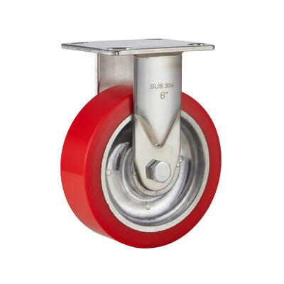 Heavy Duty Polyurethane Wheel Caster – Aluminum Core PU & 304 Stainless Steel Bracket