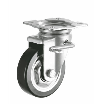 Japanese‑Style Heavy Duty Rubber Swivel Caster Wheels – Industrial Trolley Mobility