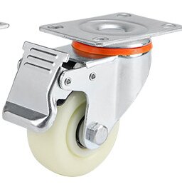 Medium-Duty White Nylon Caster