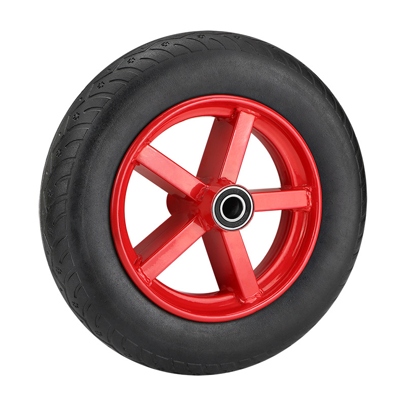 14 Inch Tubular Steel-Core Solid Rubber Wheel