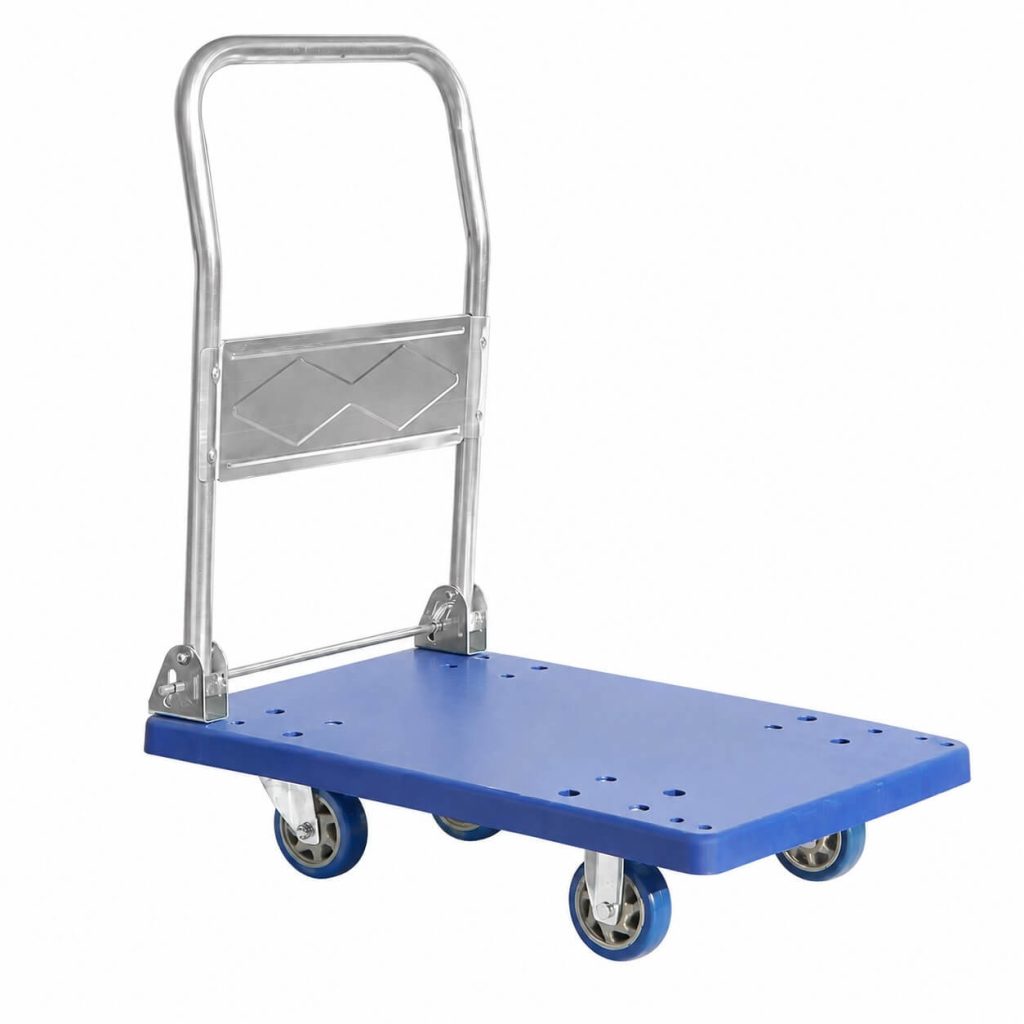 Blue Plastic Platform Trolley